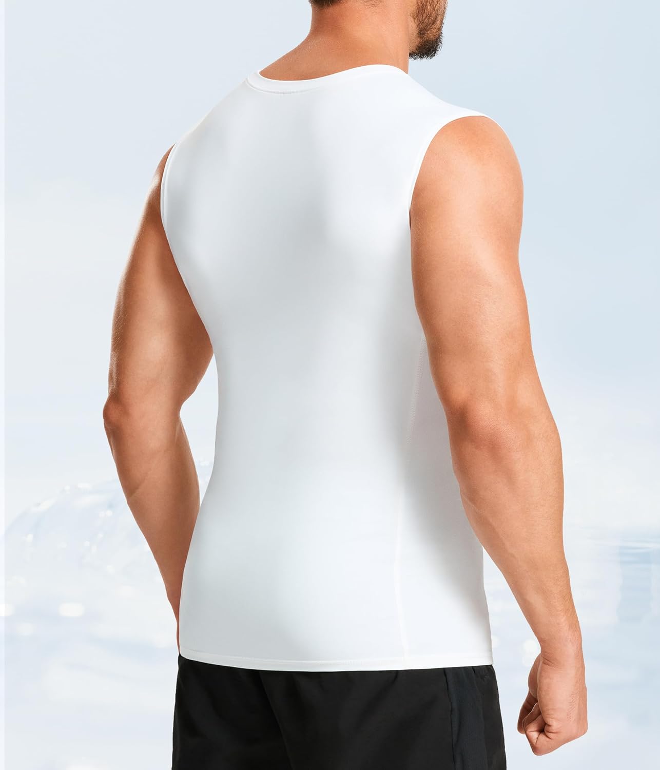 TAILONG 2 Pack Compression Shirt Men - Athletic Base Layer Sleeveless Workout Tank Top Slimming Undershirt - Image 2