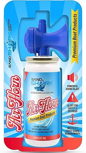 SandShark - Recipiente de mano de bocina de aire para barco, comprimido y muy fuerte, aprobado por la Guardia Costera, uso de emergencia para