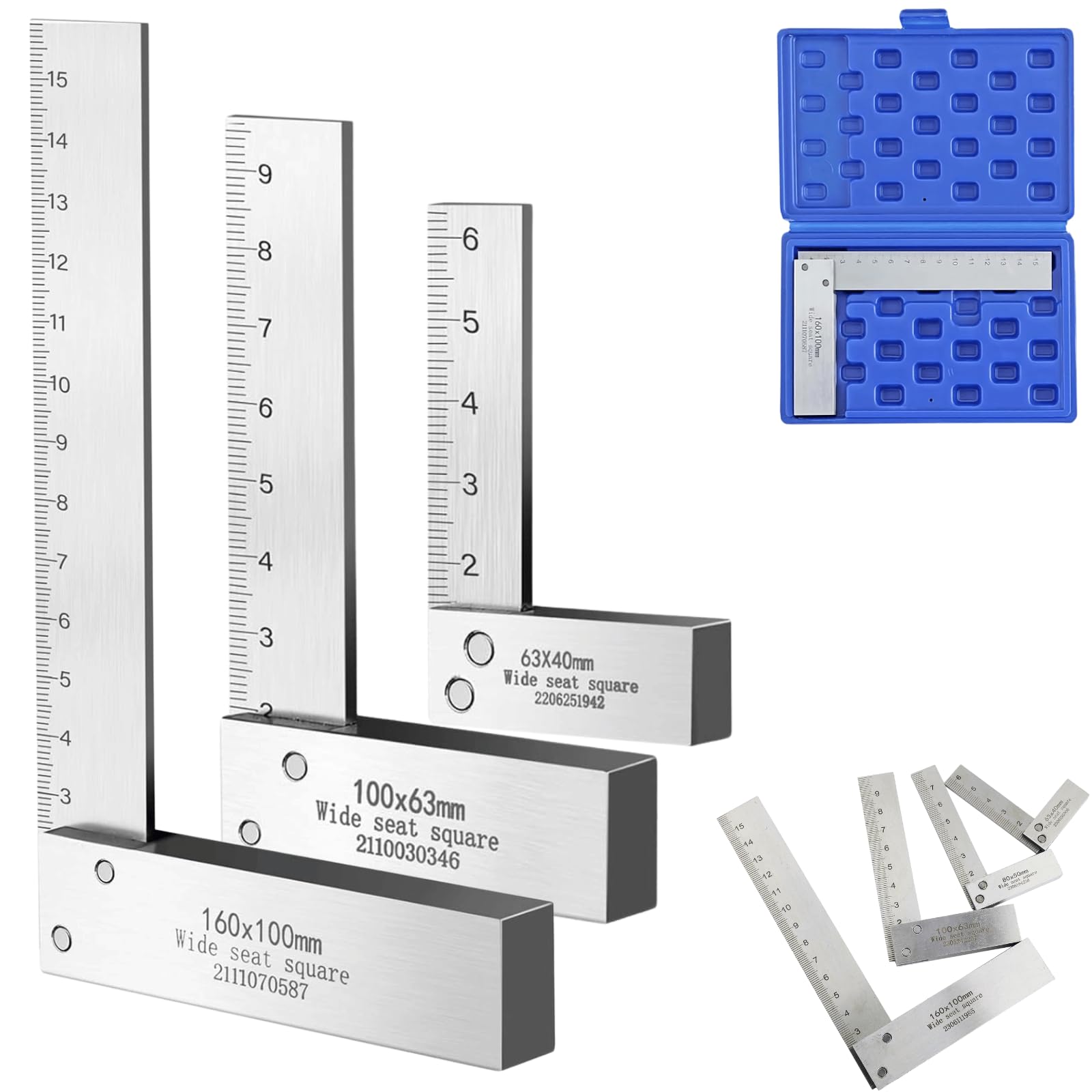 Machinist Square with Scale - 2, 4, 6 Inch -1