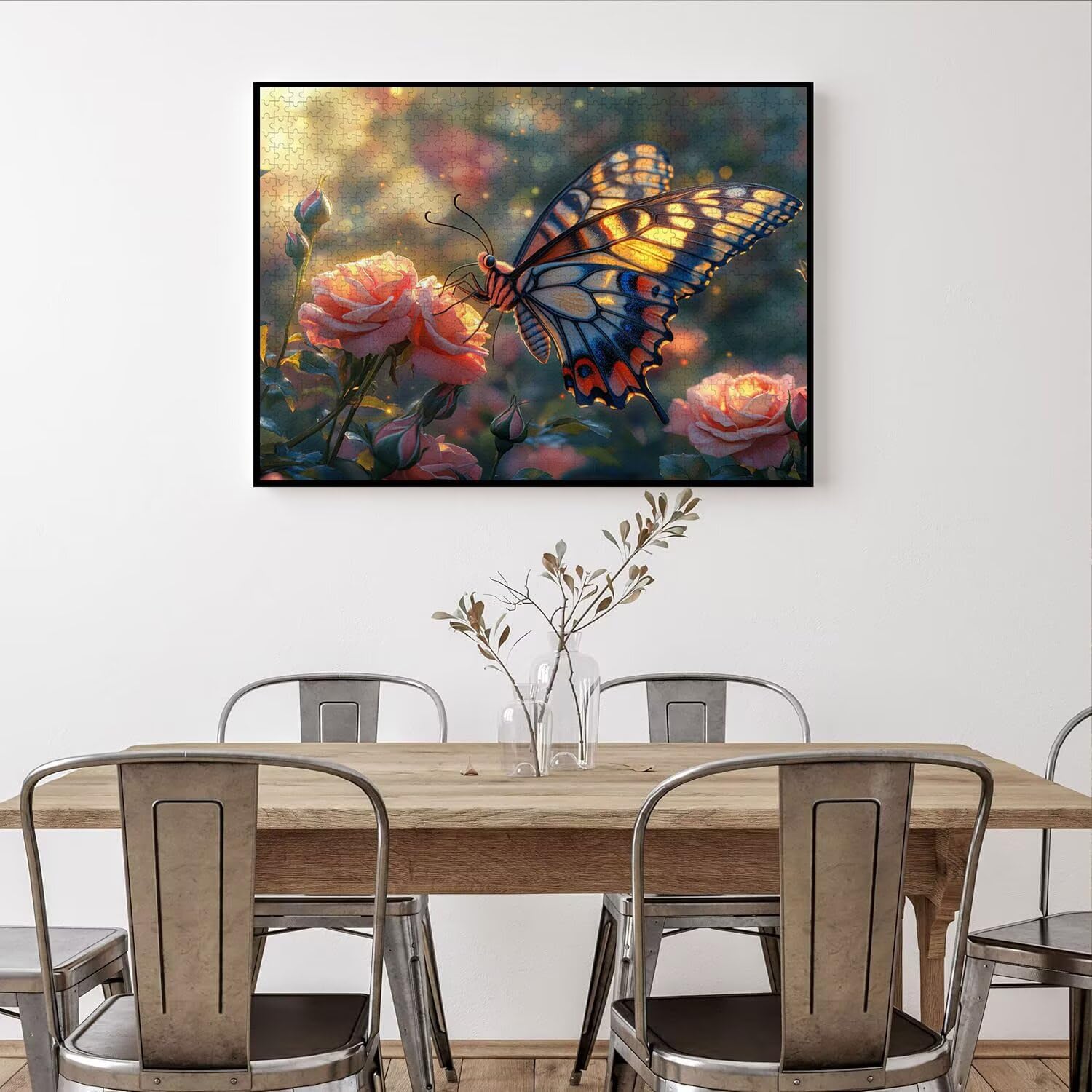 Puzzle 5000 Teile für Erwachsene, 3D Puzzle Rose Holzpuzzles, n-536 | Puzzlematte Schmetterling, Heimunterhaltung, Entspannung Meditationspuzzle, Impossible Klassische Jigsaw Puzzles, Home Decor