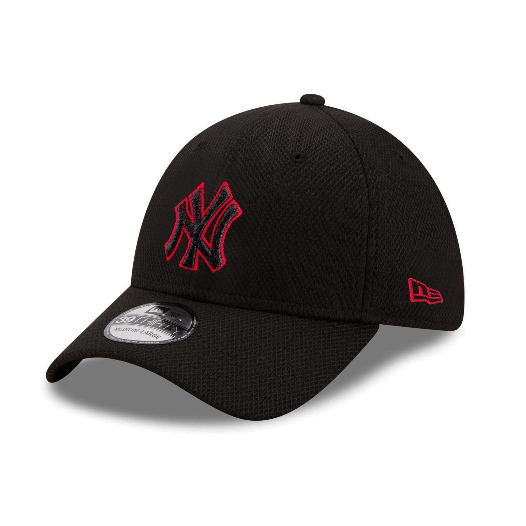 New Era New York Yankees MLB Diamond Era Black Scarlet UV 39Thirty Stretch Cap — image 1