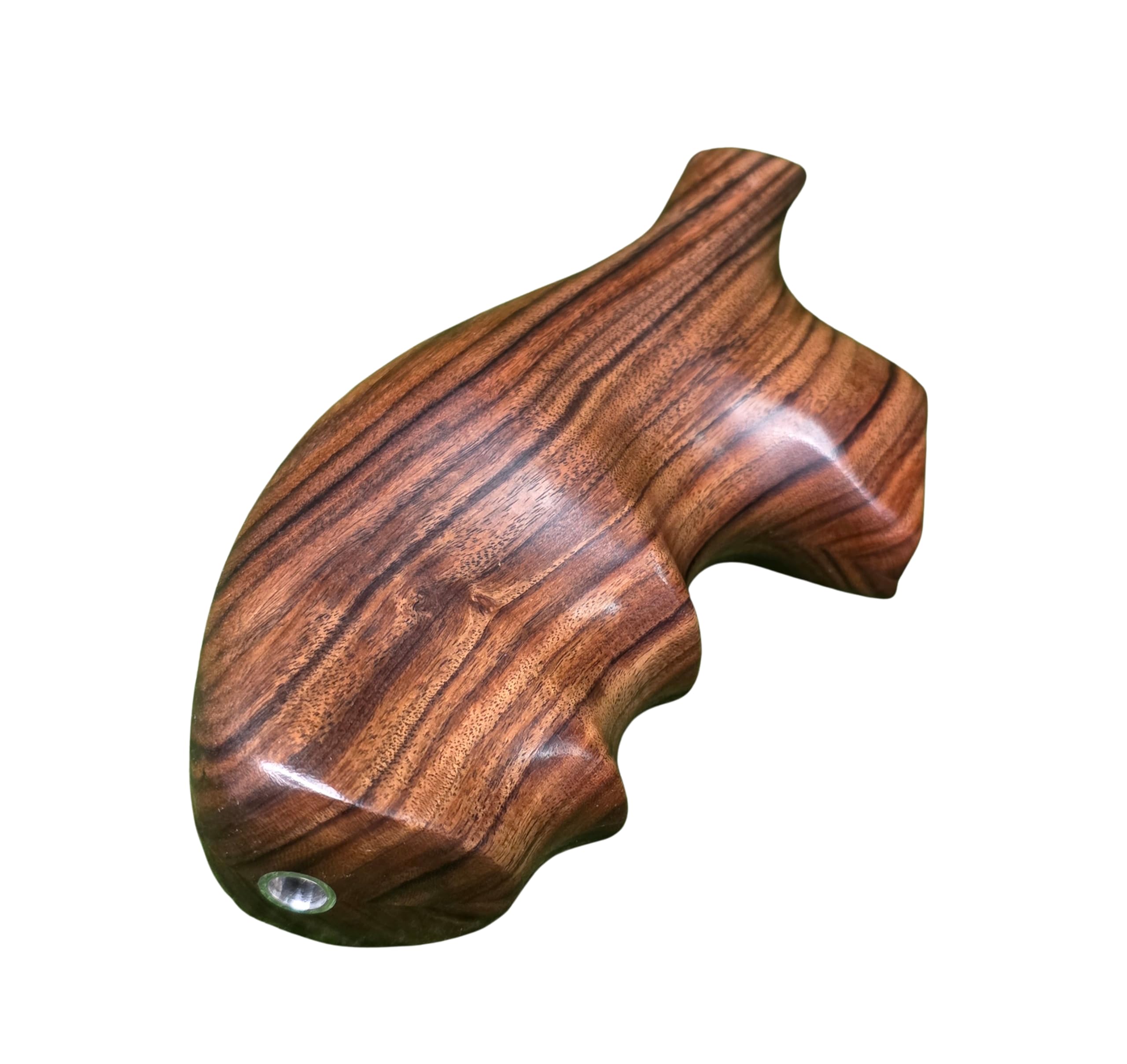 Hogue S&W K&L Frame Round Butt Grip w/ Finger Grooves, Smooth Special Hardwood, Pau Ferro - 19300