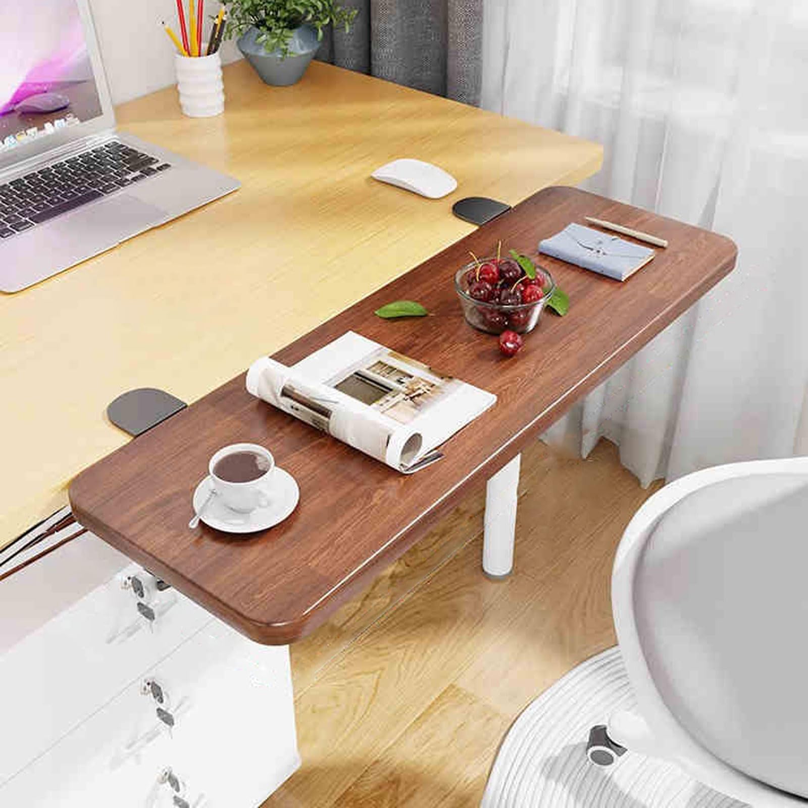 Desk Extender Tray,Ergonomics Desk Extender,Foldable Desk Extender,Keyboard Extension Table,Clamp On Keyboard Table Mount,Table Extender,Sturdy,Easy To Install,For Home And Office