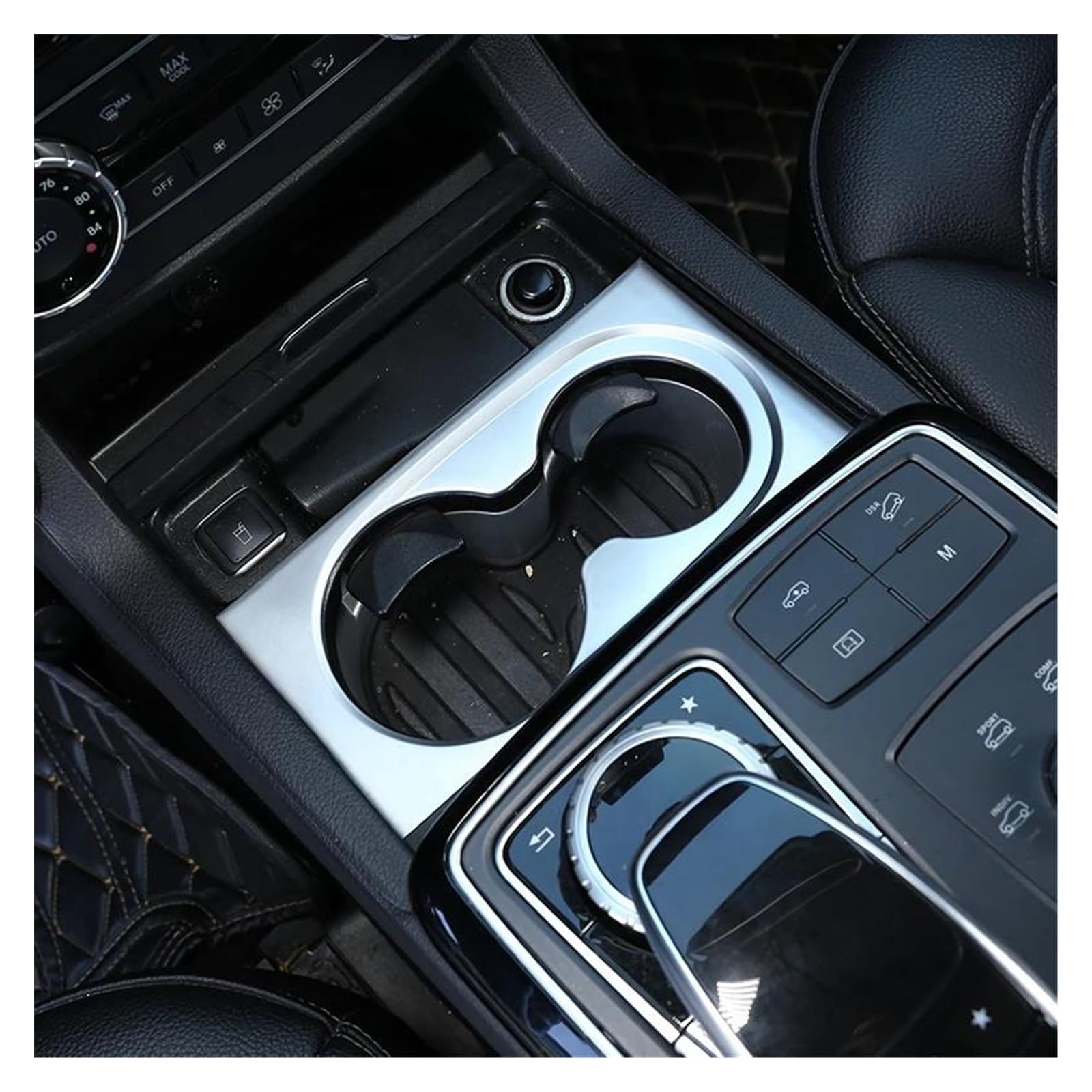 2 Pezzi Rivestimenti Portabicchieri In Fibra Di Carbonio Per Mercedes GLE/GLS/ML/GL W166 X166 2013-2019 - 2
