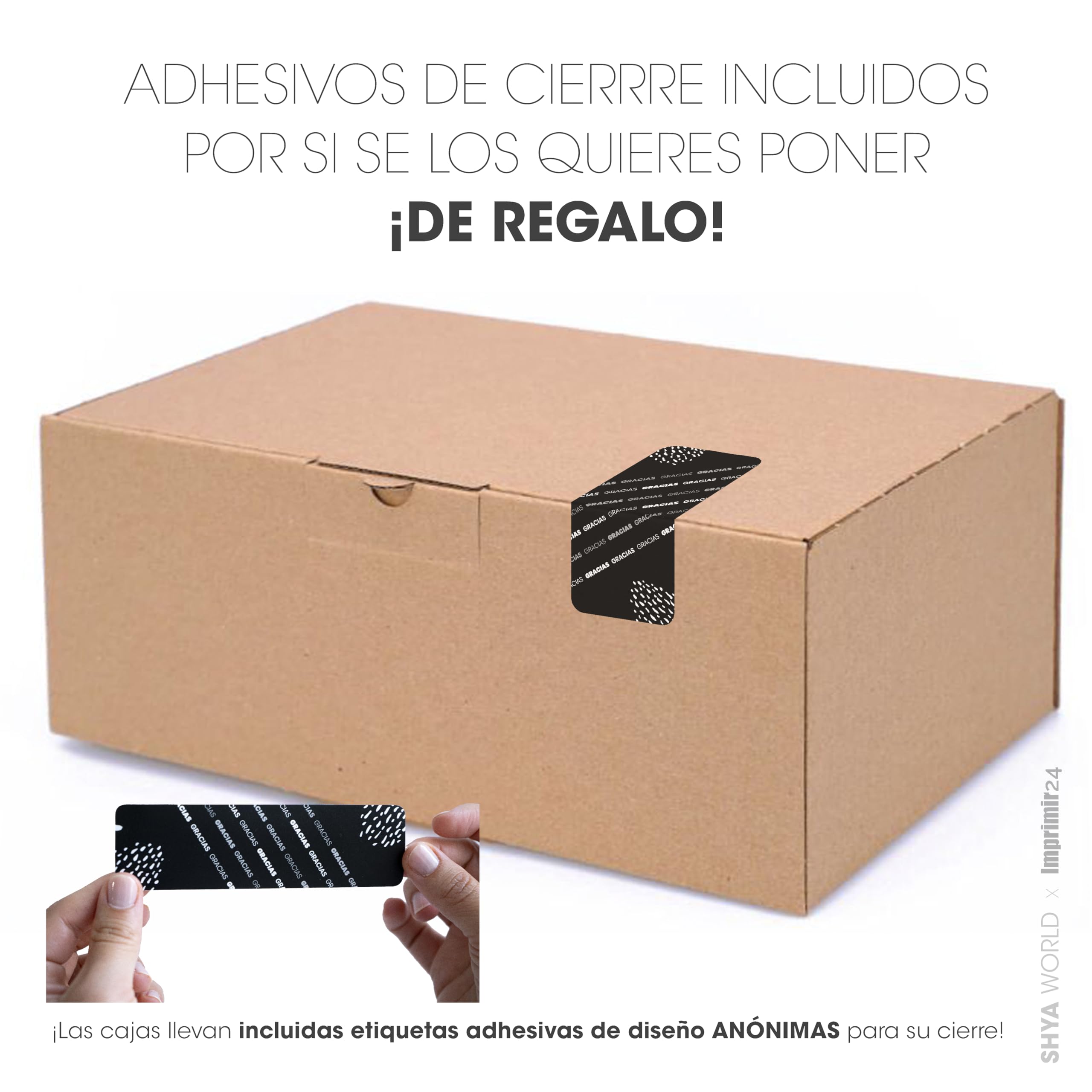 50 Uds Cajas de Cartón para Envíos Automontables Paquetes Kraft Ecommerce Postal Ropa Producto (31 x 21,5 x 10 cm)