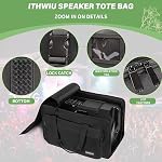 Haut-parleur sac de transport lourd avec épais rembourré pour compact 8" Cabinets de conférenciers; raccords lourds QSC K8, Yamaha DXR8 et plus, noir (8-Inch)