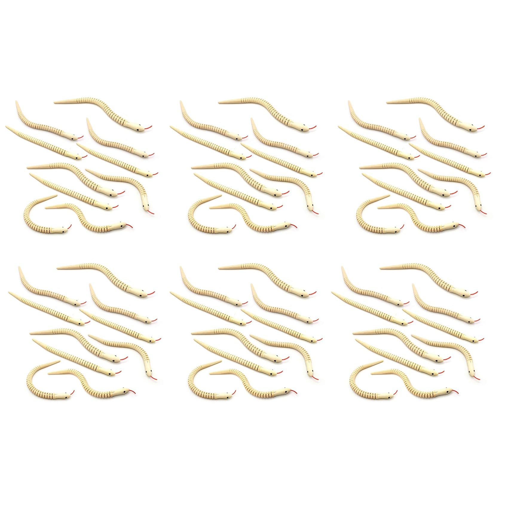 Serpents ondulés flexibles en bois blanc 12 pouces arts