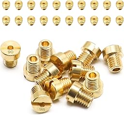 20 Pezzi Getti Carburatore M6 Ugelli per Carburatore Getto Carburatore in Ottone 90 92 95 98 100 102 105 108 110 112 115 118 120 122 125 128 130 132 135 138 für Motorrad Roller Schaltmoped
