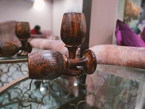 Miniatura 7 de collectiblesBuy Copas de vino rústicas de madera vintage, accesorios de cocina, bebidas, champán, whisky, marrón, antiguo, beber, vino, cerveza,