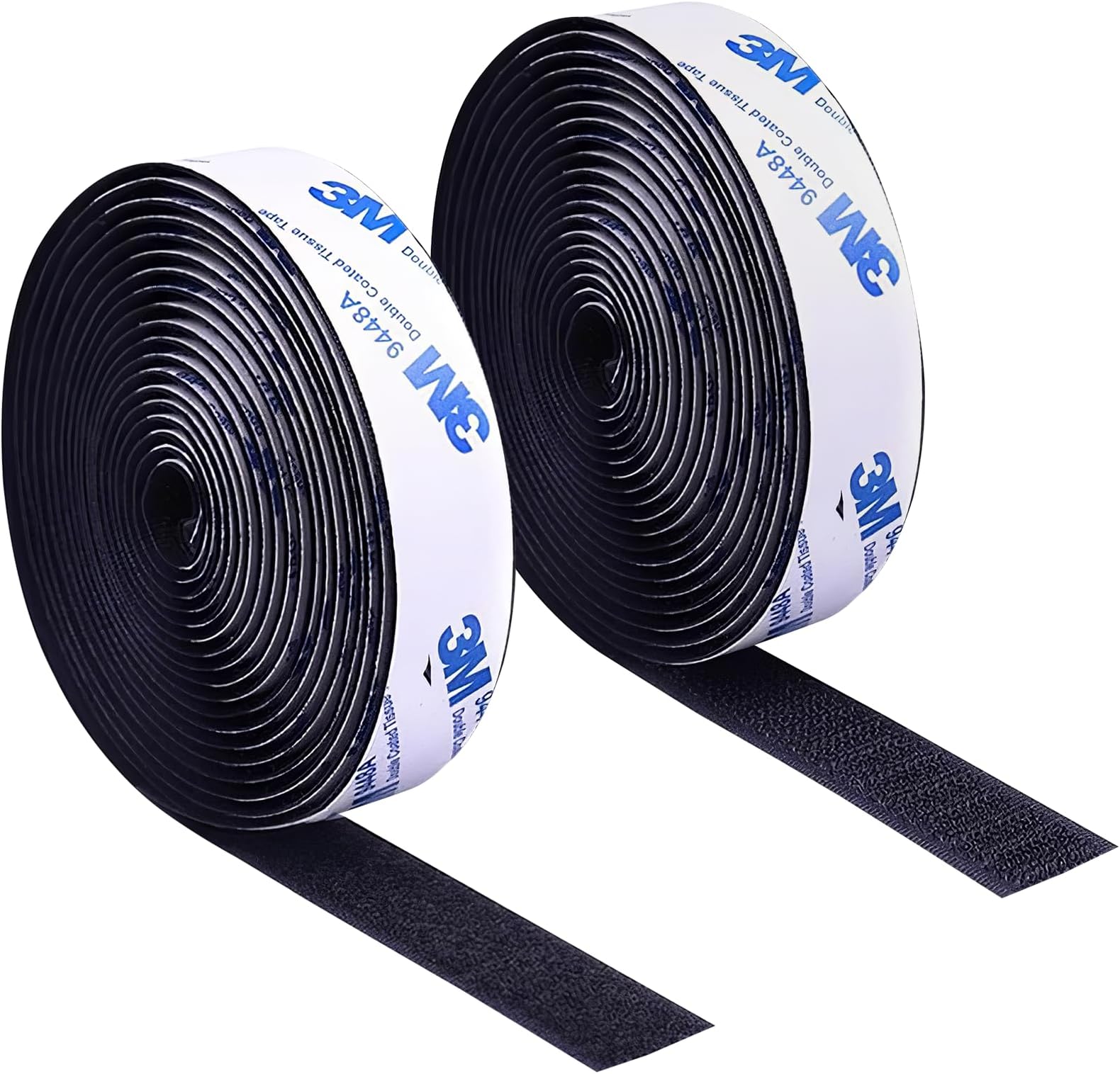 3M Hook and Loop Tape, Double Sided Stick On Roll for Car Mat Sofa Seat Cushion Carpet Small Ornaments, Self Adhesive Strong Glue Sticky Back Hook Strips - Multipurpose Fixing Solution (3m*20mm)