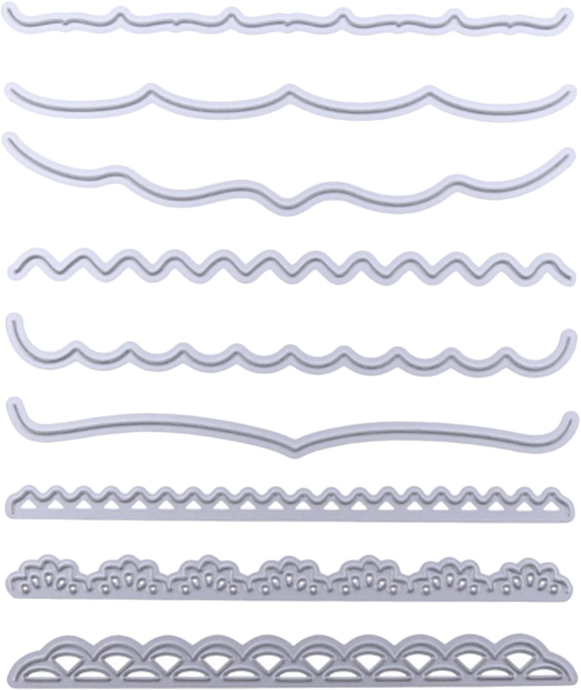 Cutting Die,Scrapbooking Tools, 9Pcs Cutting Stencils Kits Carbon Steel Lace Style Embossing Cutting Dies Stencils Templates Mould for DIY Scrapbooking Album Paper Card Christmas Gift