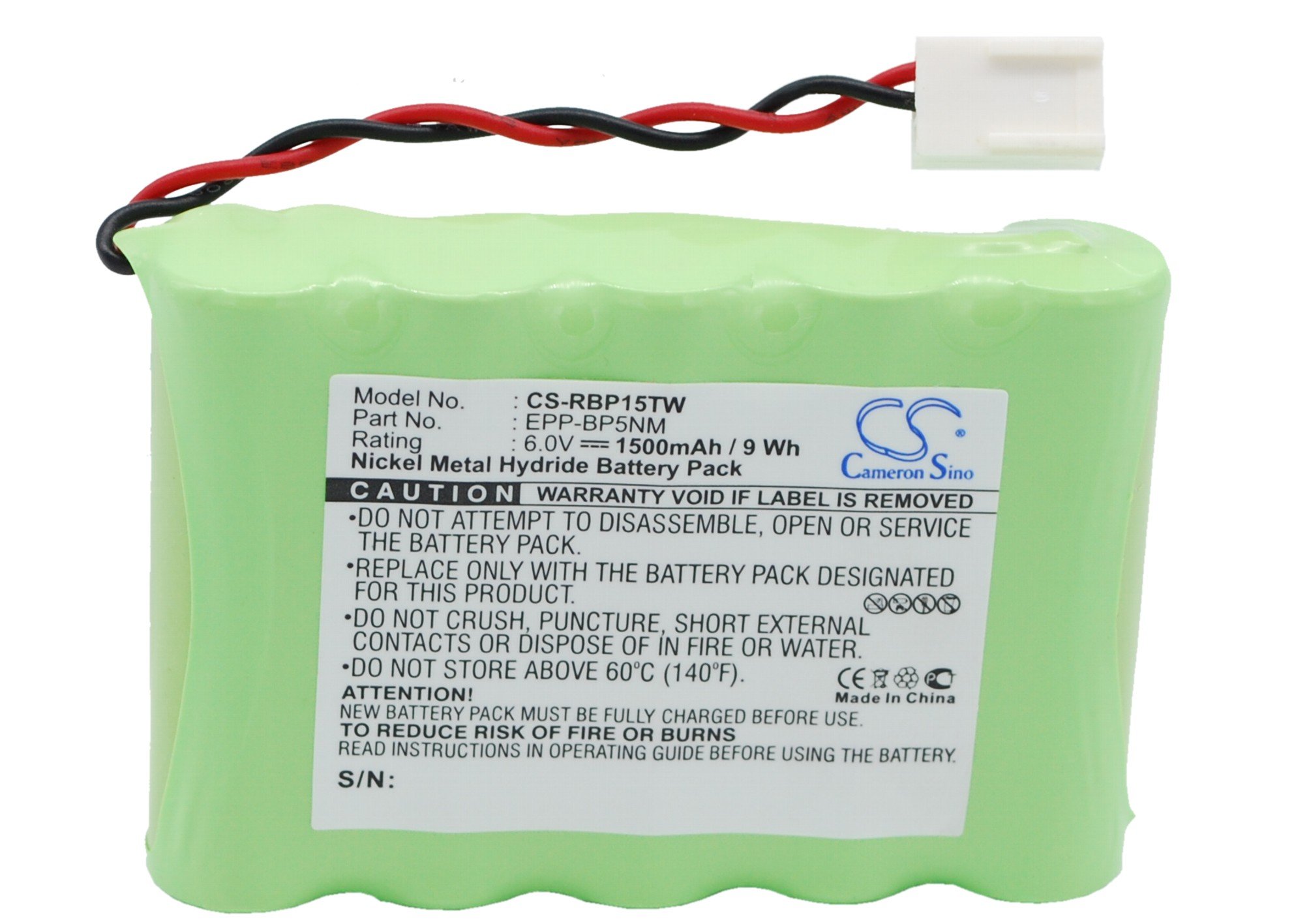 JIAJIESHI Battery 1500 mAh, Replacement Battery for Ritron & RT-15H, BP5NM, JBC100, JBC15H, Jobcom, RT15, RT-15, RT-15E, VOX100 EPP-BP5NM