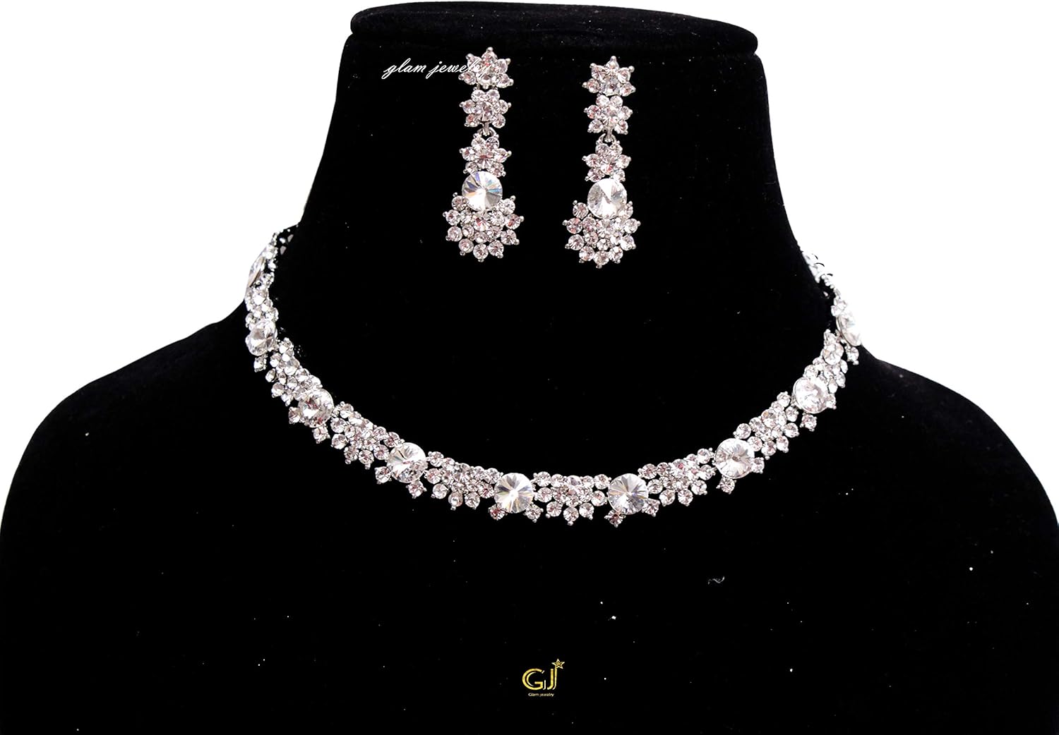 Silver necklace set Women Wedding Necklace Set Silver