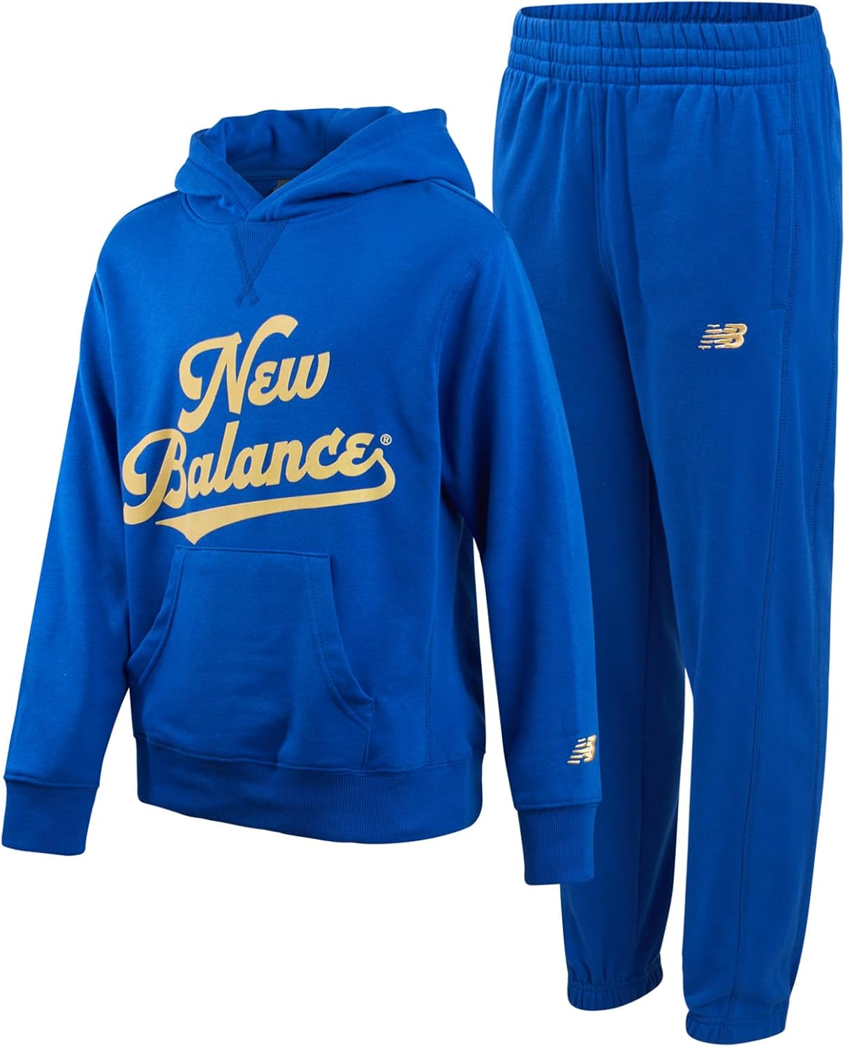 New Balance Boys Sweatsuit Set - 2 Piece Cozy Athletic Pullover Graphic Hoodie and Fleece Joggers for Boys (Sizes: 8-16)