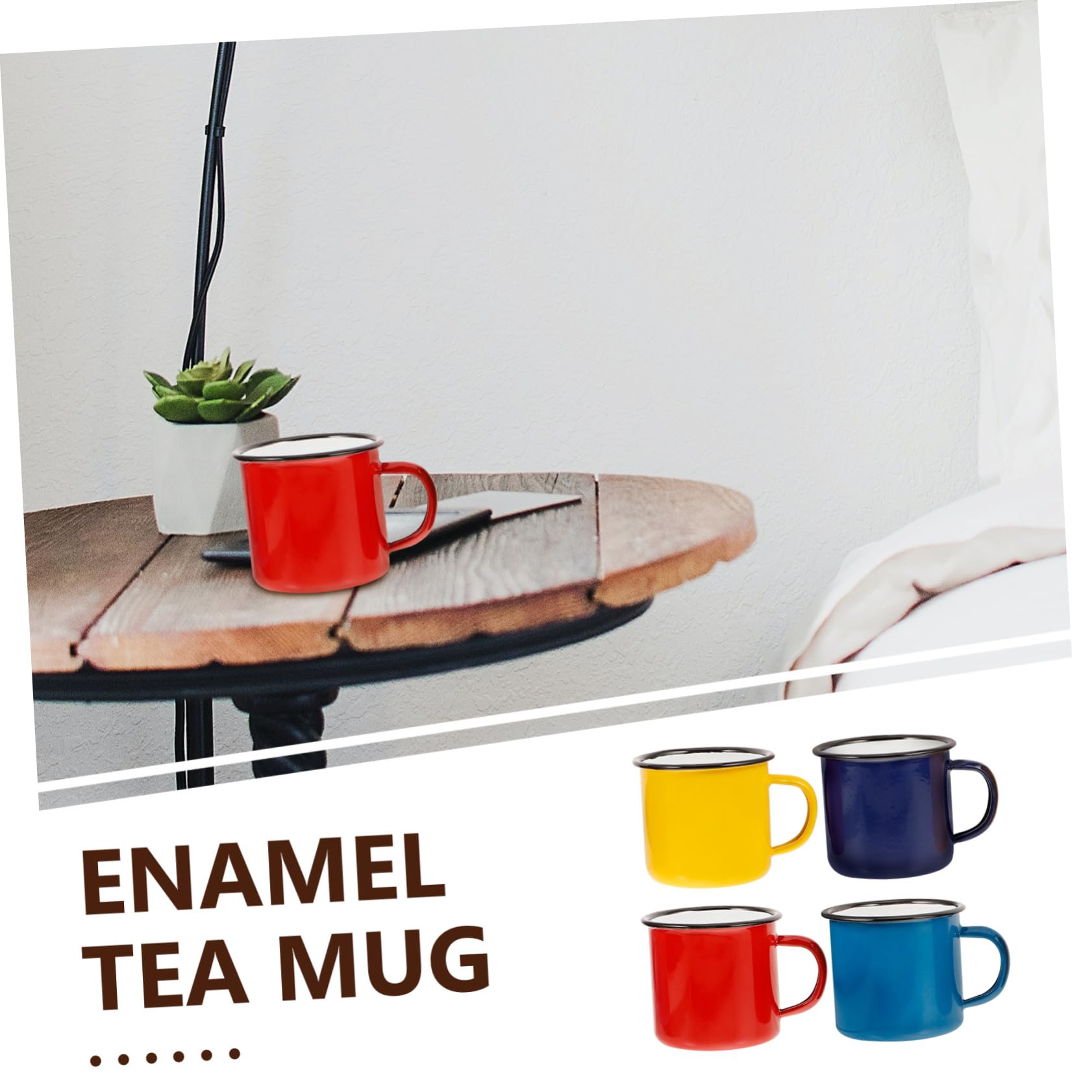 4stücke Teiliges Retro Emaille Trinkbecher Set Für Zuhause Und Outdoor Rot Gelb Peacock Grün Und Dunkelblau Für Kaffee Tee Wasser Und