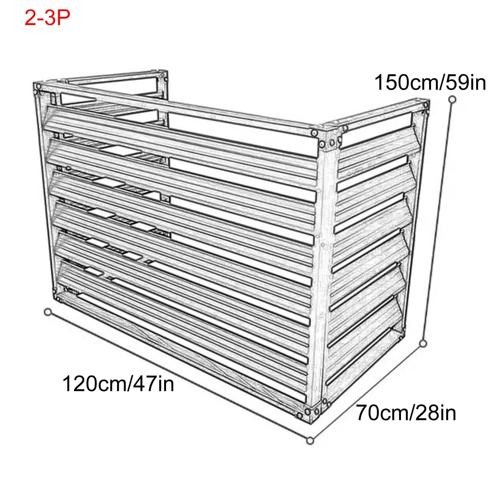Pokrowiec na klimatyzator zewnętrzny 3 panele do kosza na śmieci obudowa sprzętu basenowego brązowa (43 x 24 x 31 cali 110 x 60 x 80 cm) odporna na warunki atmosferyczne i