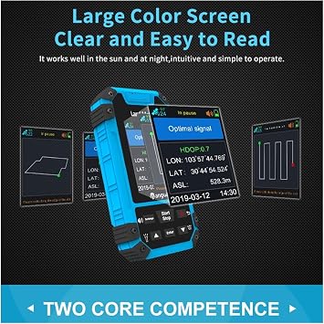 GPS Land Area Meter, Handheld GPS Plough Land Meter, Handheld GPS Land Surveying Equipment,Professional Receiver Area Measurement Land Area Measurer Multiple Measurement Features
