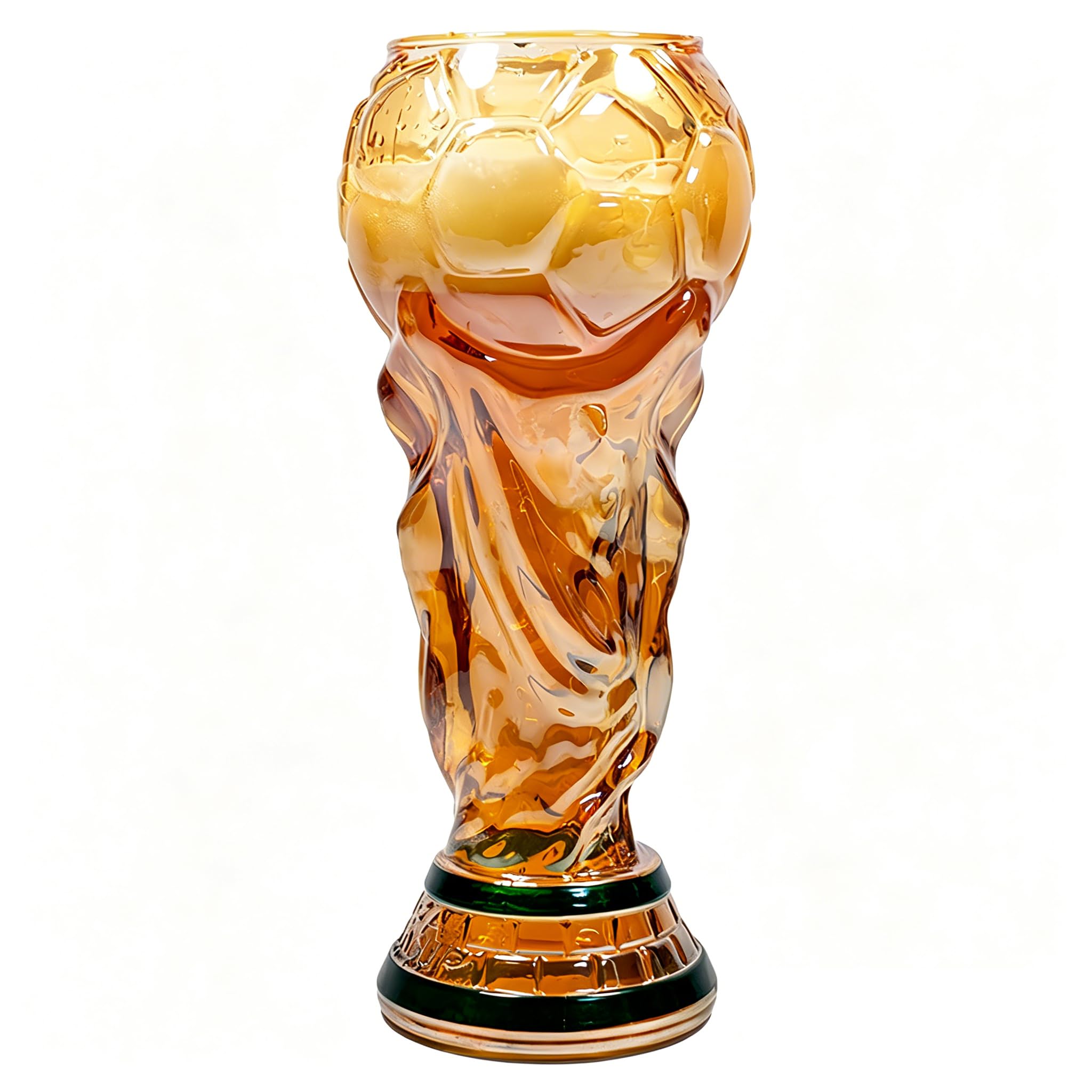 World Cup Trophy Style Glass for 2026 World Cup Large Beer Mug for 2026 Football Match Day Bar Watch Party & Gift for Father Men Football Soccer Fans (480mlB)