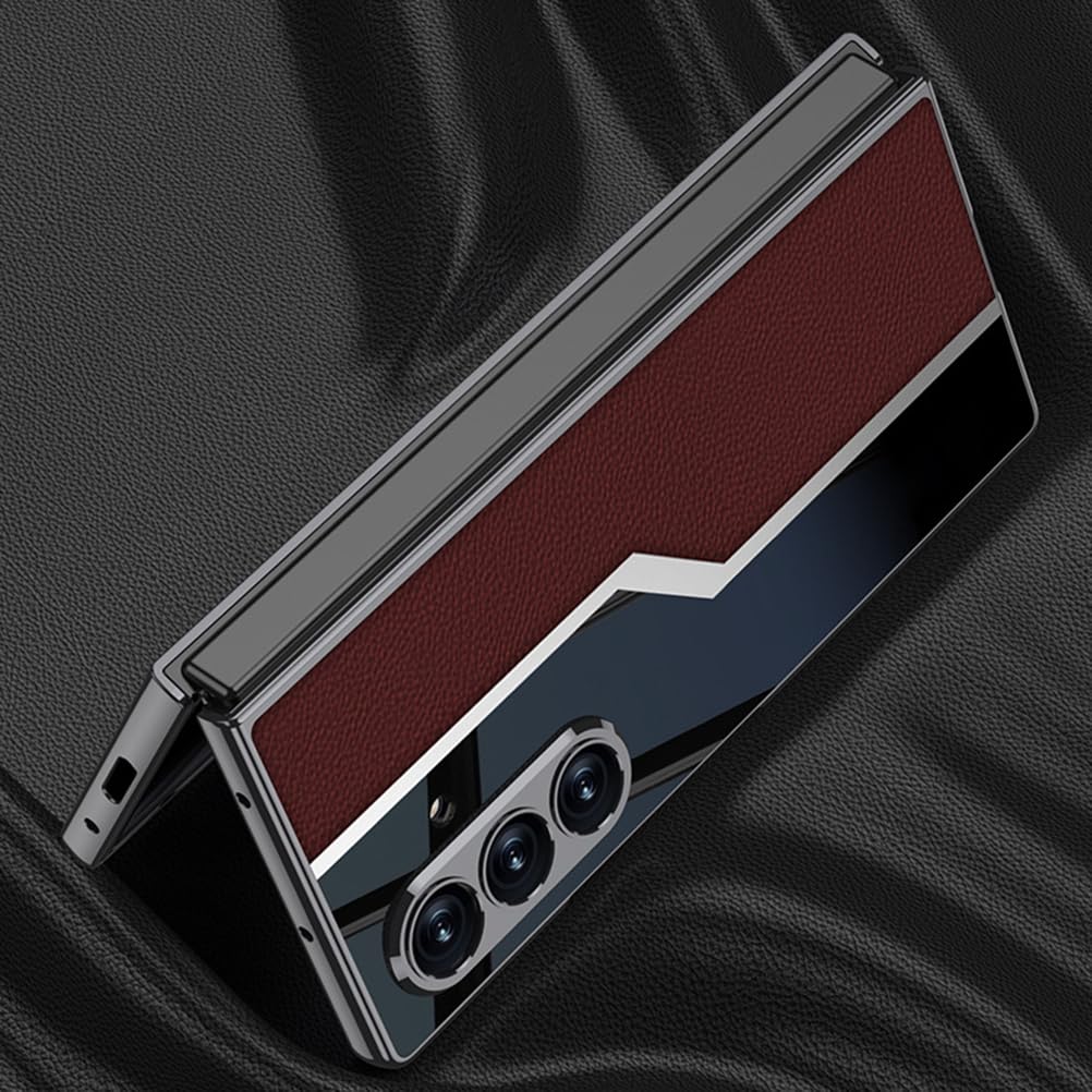 Ultradelgado Fundas per Samsung Z Flod7, Funda para Móvil Y Protector Pantalla Combinados Resistente Golpes Arañazos Antihuellas Funda Teléfono,Negro,Z Fold7