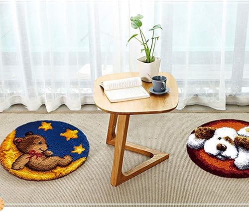 Miniatura 3 de ARTIBETTER Alfombra de malla con gancho de lona de malla con gancho redondo para bricolaje, kit de herramientas para tapiz, alfombra, hacer bordado,