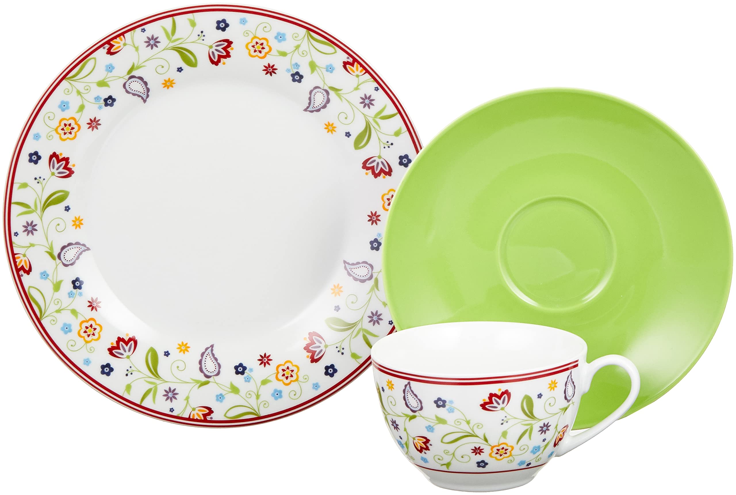 Ritzenhoff & Breker Kaffeeservice Doppio Shanti, 12-teilig, Porzellangeschirr, Grün
