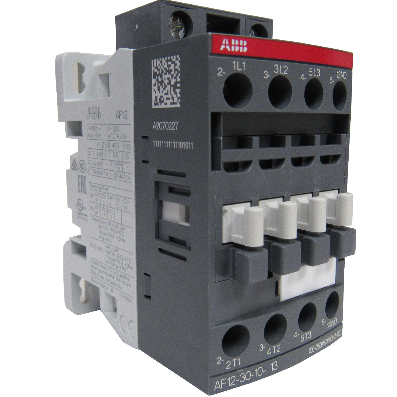 ABB AF09-30-10-11 IEC Magnetic Contactor,24VAC,9A,1NO