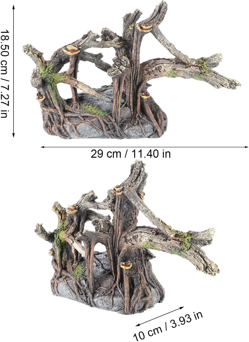 Mipcase 1pc Artificial Shrub Resin Craft Ornament for Aquarium Decoration Lifelike Fish Tank Hideout Realistic Aquarium Decor for Fish and Shrimp for Aquascaping and Thematic Displays