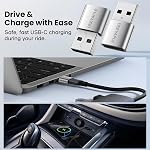 Deeyaple USB to USB C Adapter 2Pack– C Female to A Male Adapter Car Charger Converter for iPad, iPhone 16/15 Pro Max, Galaxy S24/S23, Pad, Air, Mini, Car Play