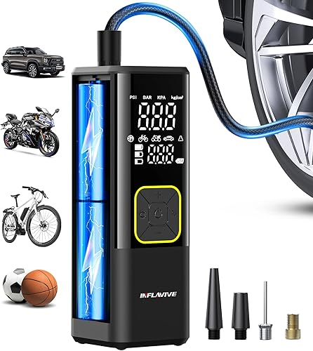Compresor de aire portátil para inflado de neumáticos, bomba de aire inalámbrica de inflado rápido InflaVive 3X para automóvil