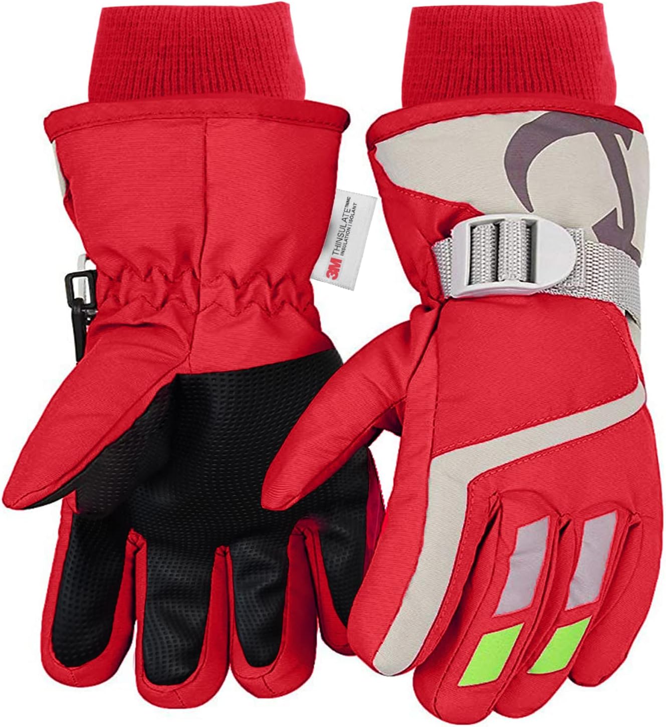 Snow Gloves for Kids,7-Mi Winter Warm Water-Resistant Gloves for Skiing Snowboarding Cycling Riding Outdoor Activities Children Mittens : Clothing, Shoes & Jewelry