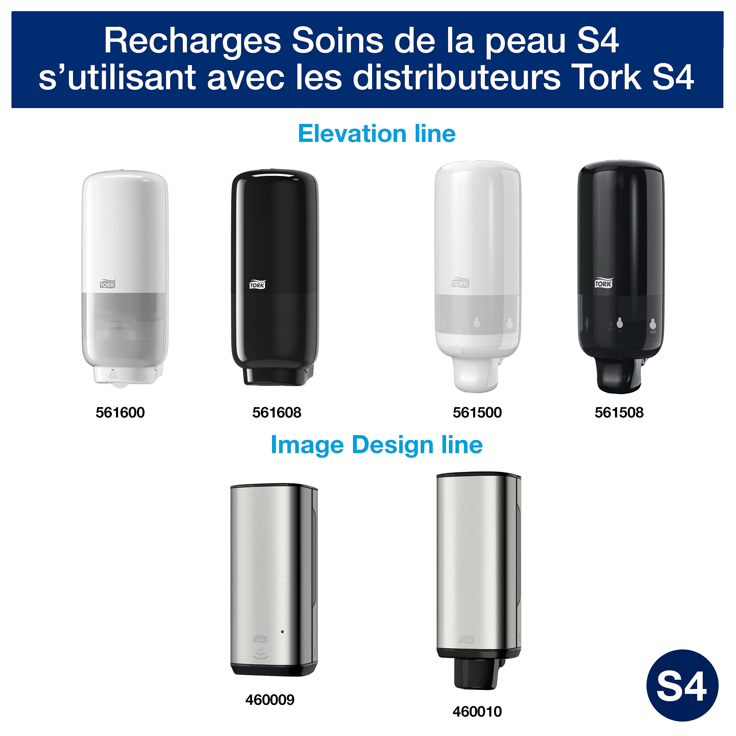 Tork Savon Liquide antimicrobien pour les Mains S4, testé dermatologiquement, 1 x 1000 ml, 424709