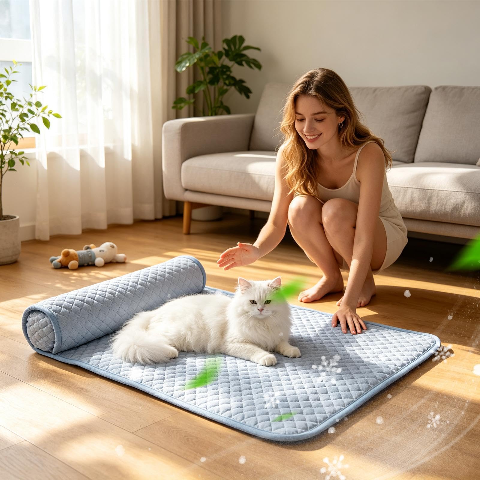 Generisch Tappetino rinfrescante per cani, antiscivolo, per interni ed