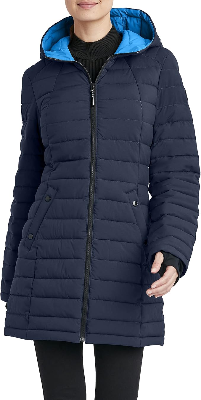 Stretch Hooded Puffer Jacket 