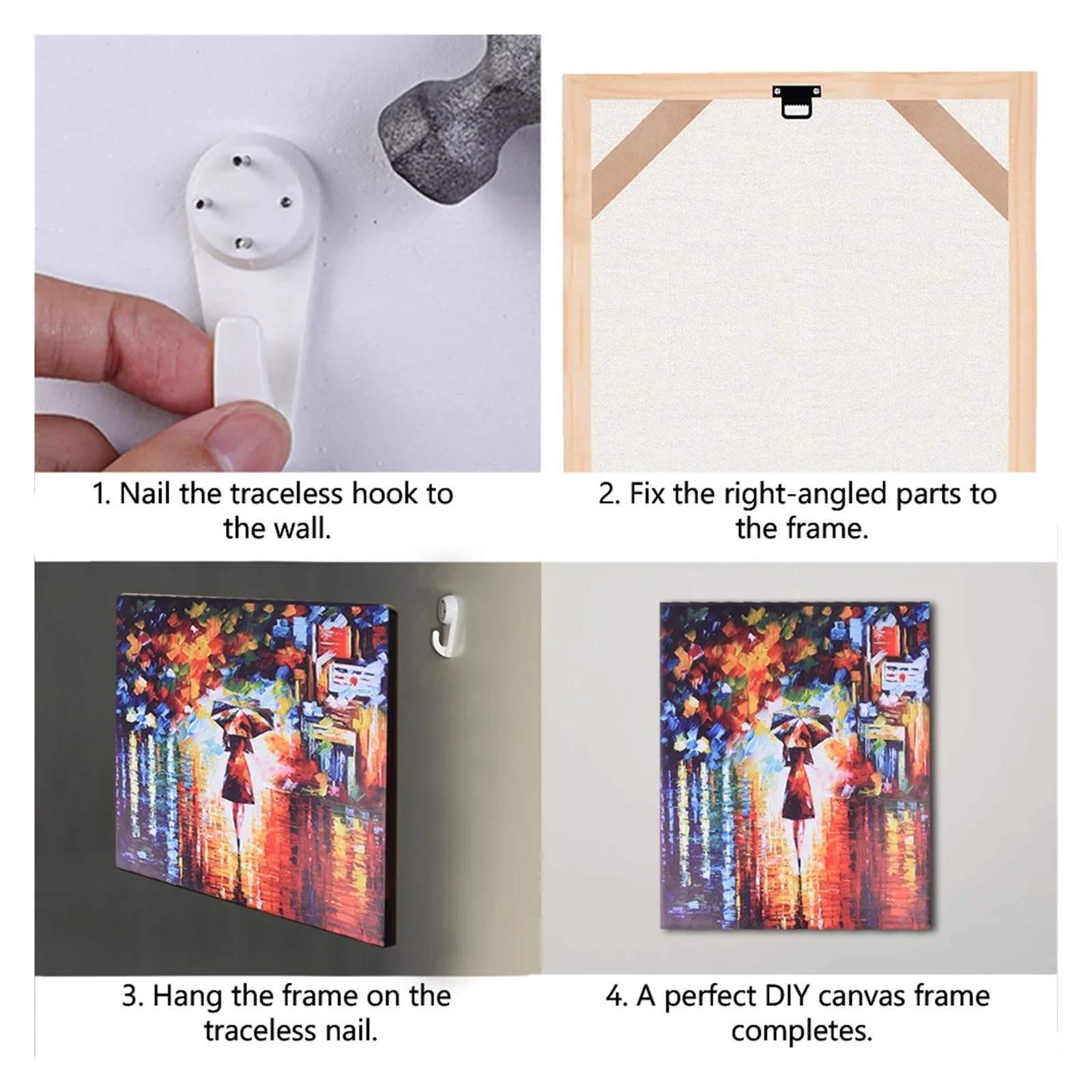 Drewniane listwy do napinania płótna, DIY zestaw ramek na płótnie z drewna sosnowego do malowania olejnego, malowania diamentami i plakatów w wielu rozmiarach(25x50.8cm)