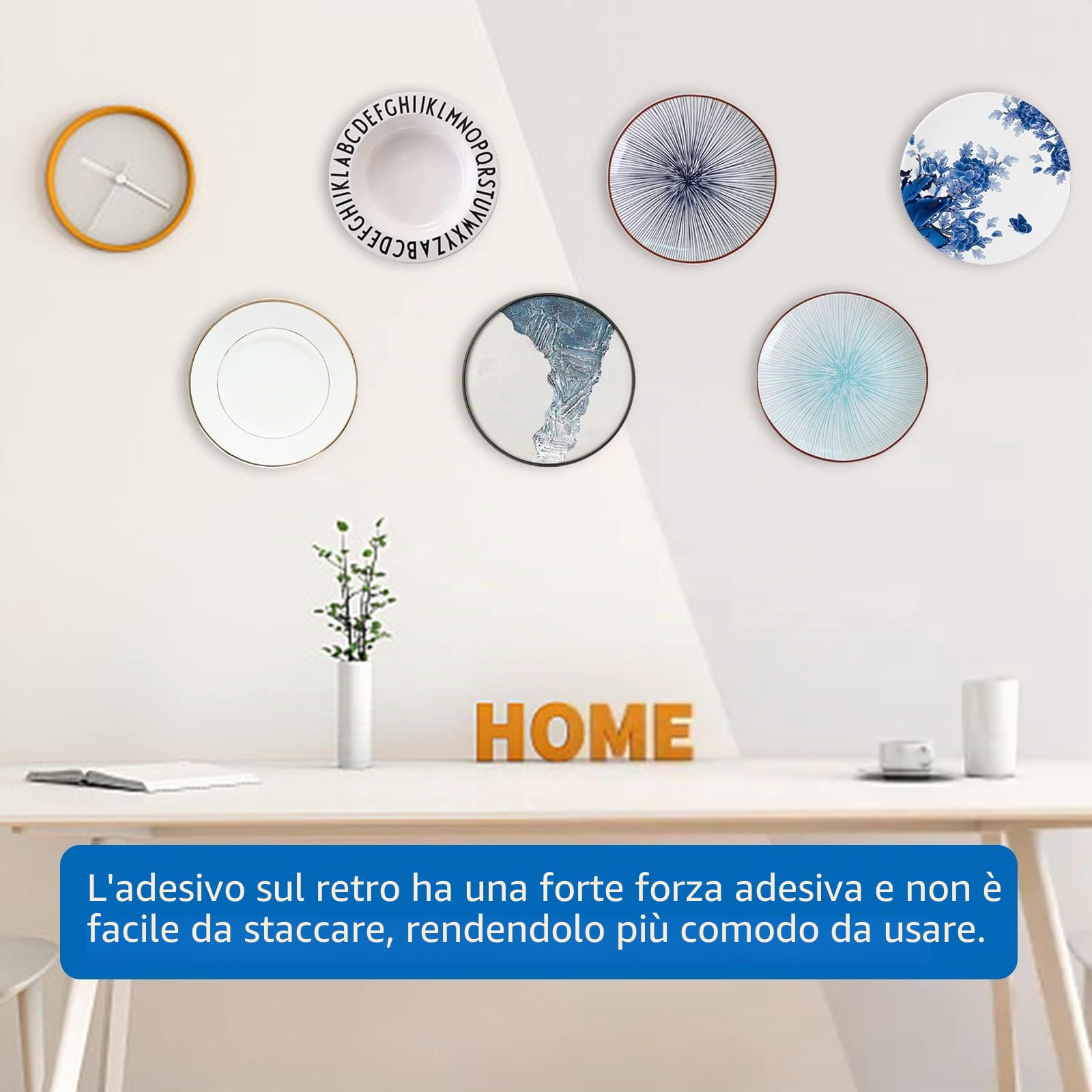 CONNECTION 50 PCS Ganci Adesivi Invisibili Ganci per Quadri Adesivi 2CM Appendini per Piatti da Parete Supporti Verticali per Piatti da Parete gancio Adesivo per Quadri gancio per Bagno Cucina