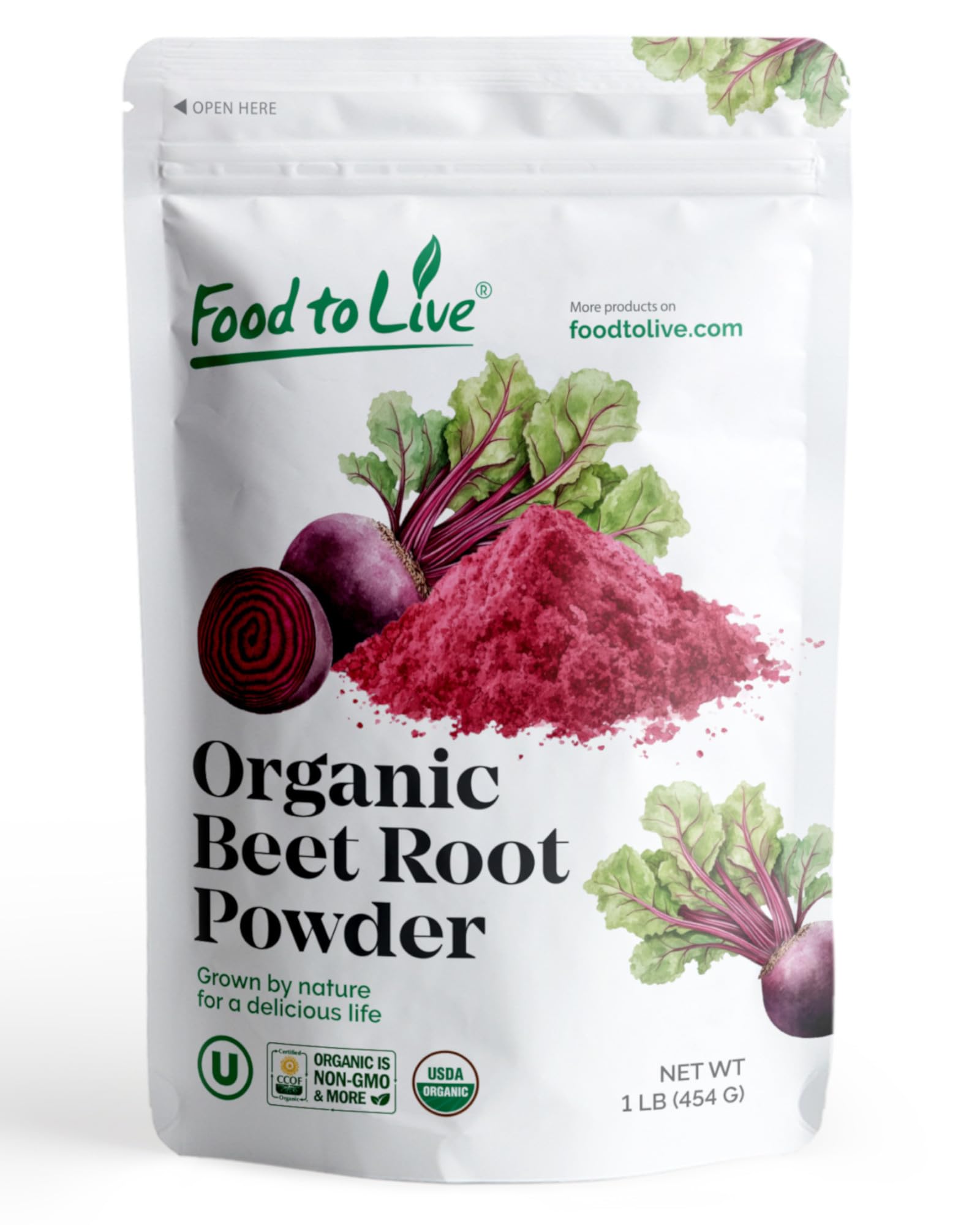 Organic Beet Carrot Juice Powder, X Pound - Non-GMO, Raw, 100% Pure, Vegan Superfood, Bulk (1 Pound)