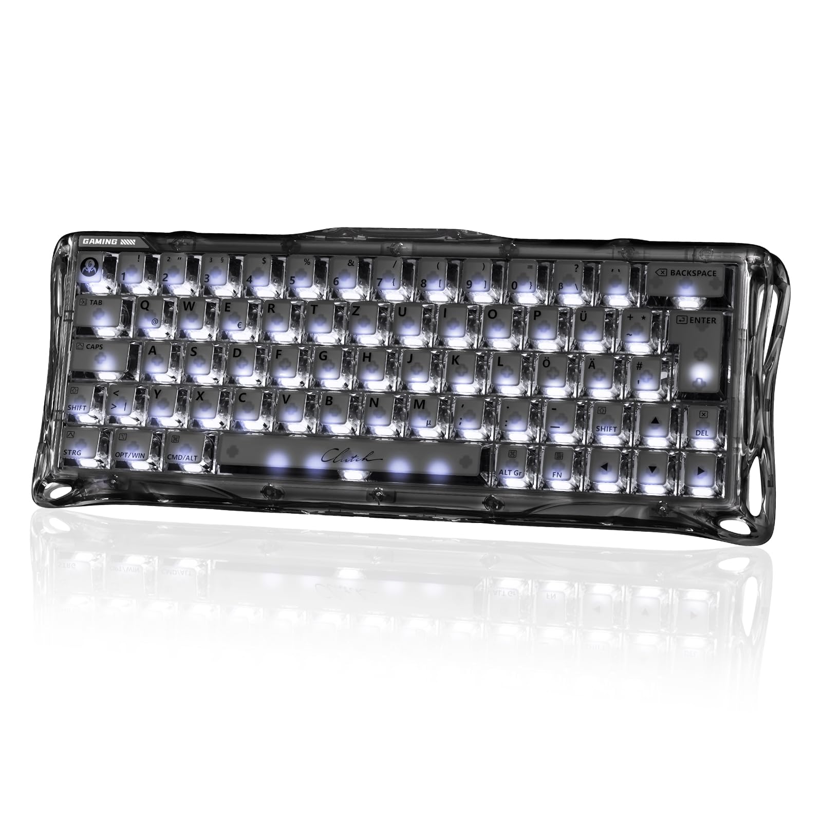 GravaStar Mercury V60 klawiatura magnetyczna do gier, układ klawiszy QWERTZ, częstotliwość odczytu 8000Hz, przełączniki Rapid Trigger Hall Effect, precyzja 0,005mm, Hot-Swap, RGB, przewodowa - Onyx