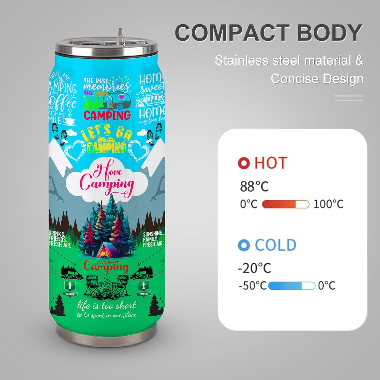 Camping Gifts for Men Women Tumbler 17oz, Camper Gifts Coffee Cups, Camp Essentials, Camp Accessories, Gift for RV Owners, Campsite Outdoors RV Travel Lovers Mug - Image 4