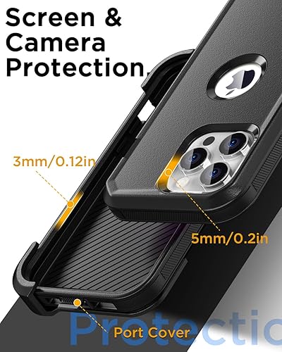 Miniatura 8 de AICase Funda para iPhone 12iPhone 12 Pro, resistente protección contra caídas, cuerpo completo, resistente, a prueba de golpes, militar, resistente,