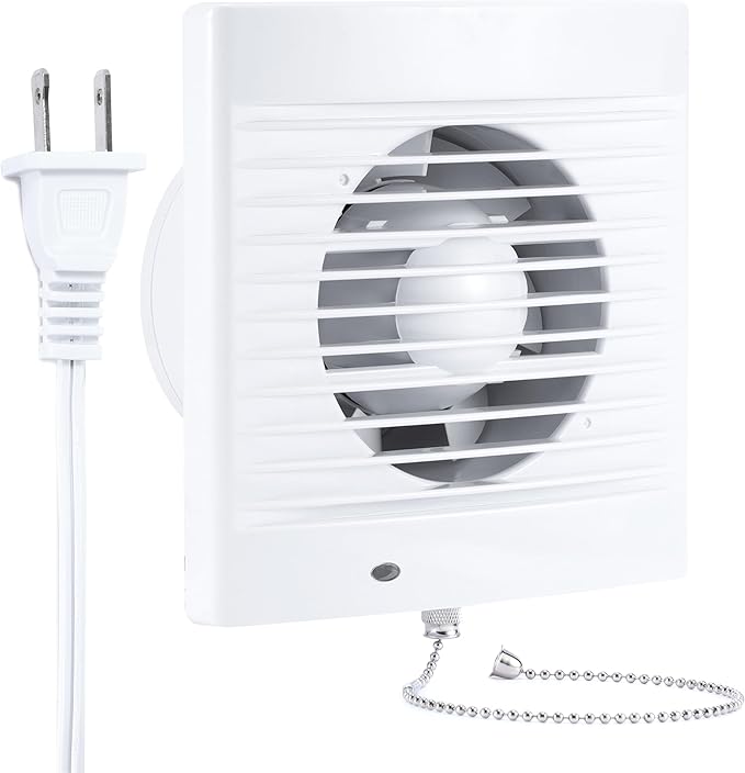 Amazon.com: Hose Vary 4 Inch Wall-Mounted Exhaust Fan, Window Bathroom ...