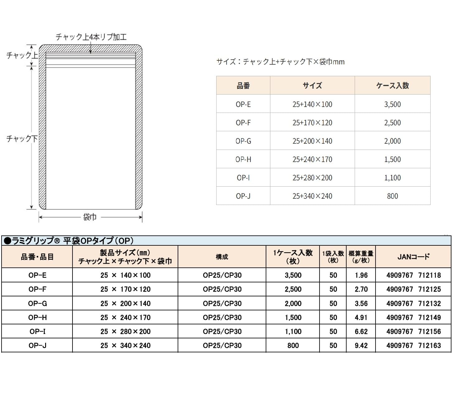 Amazon.co.jp: ラミグリップ 1袋50枚 防湿チャック袋 底空き平袋タイプ 