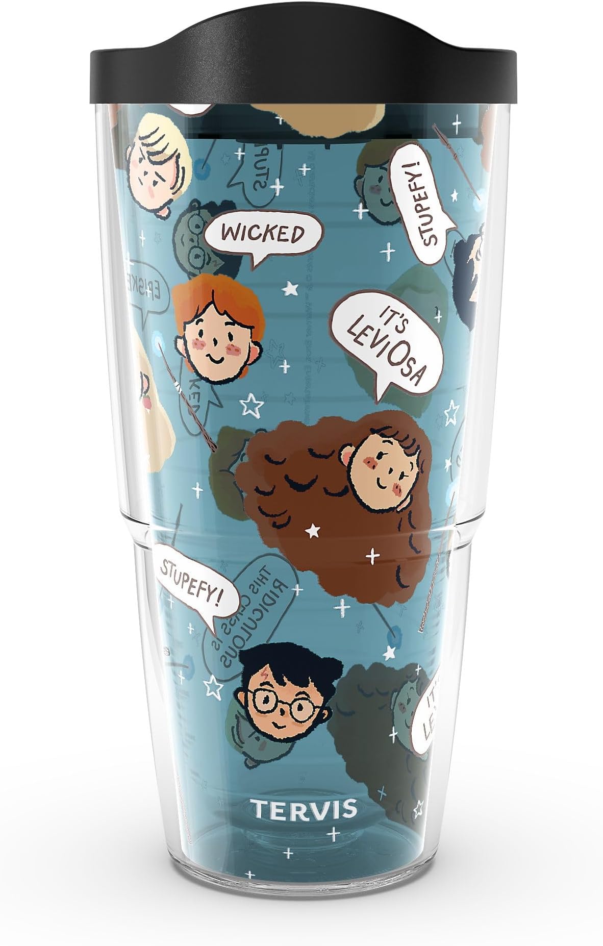 Tervis 24oz Tritan Tumbler | Harry Potter™ - Doodle Quotes | Made in USA, Double-wall Insulated, Shatterproof, BPA-Free, Dishwasher Safe, Fits Most Cupholders, Gifts under $25
