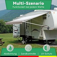 Thirrni Lakóautó Előtető Rögzítő Szett - 2 db, 80 kg Teherbírás, Thule/Fiamma/Dometic Kompatibilis, Vízálló, Porvédett, Felfújható Funkciós  7