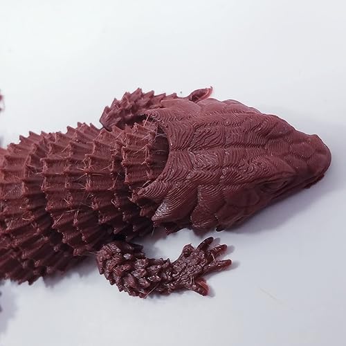 Miniatura 8 de FlexiMech Armadillo Lizard 3d printed Lizard Emerald Green 12" Flexible Reptile Articulated Toy (Emerald Green)