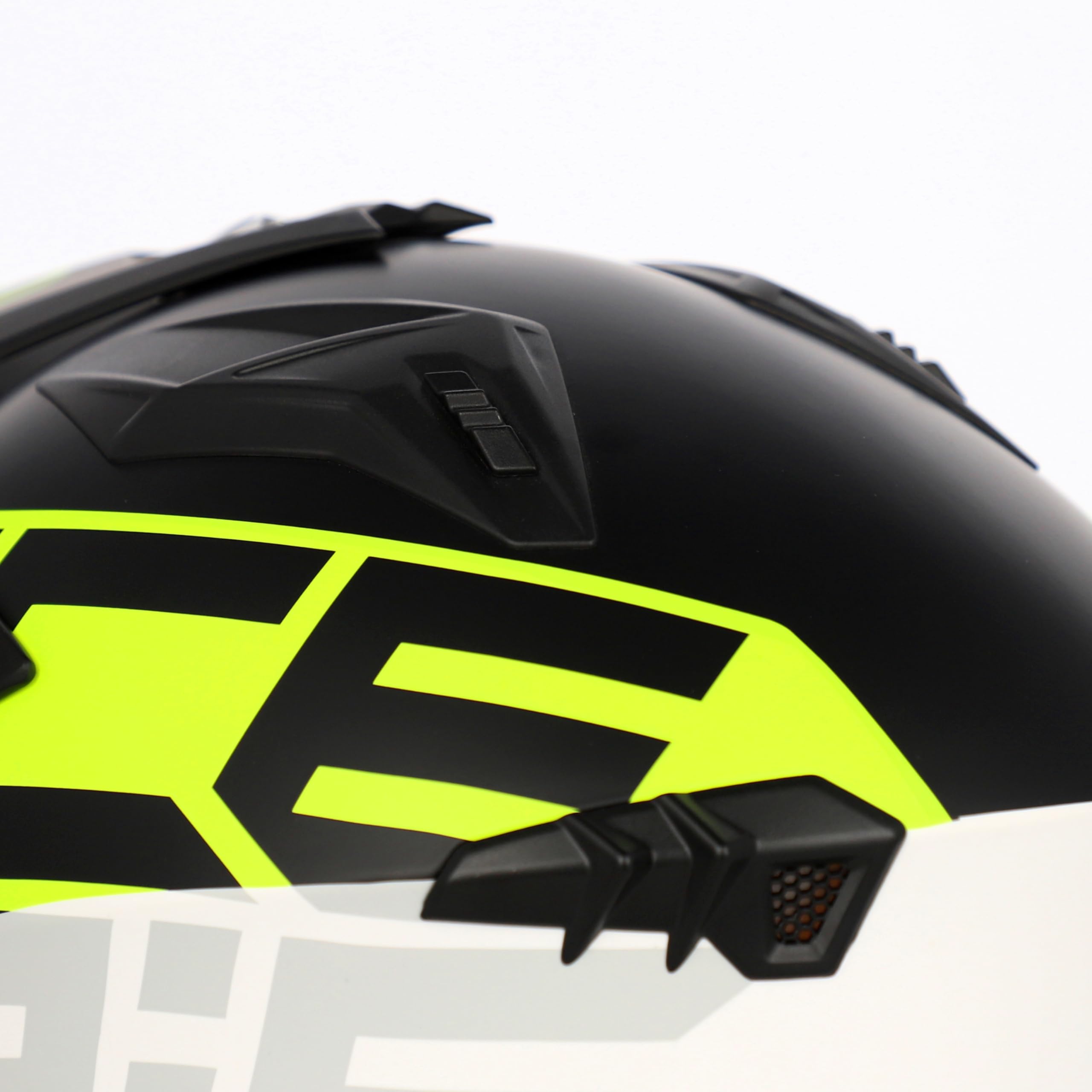 ACERBIS Helmets Casco Jet Aria Blanco Negro Fluor Totalmente Homologado 22.06 (L 59/60)
