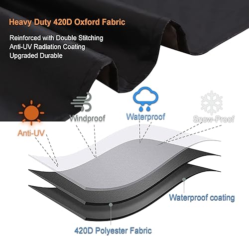 Miniatura 5 de Funda para mesa de exterior, impermeable, para exteriores, juego de muebles de mesa de patio, impermeable, protectora para sillas de mesa de jardín,