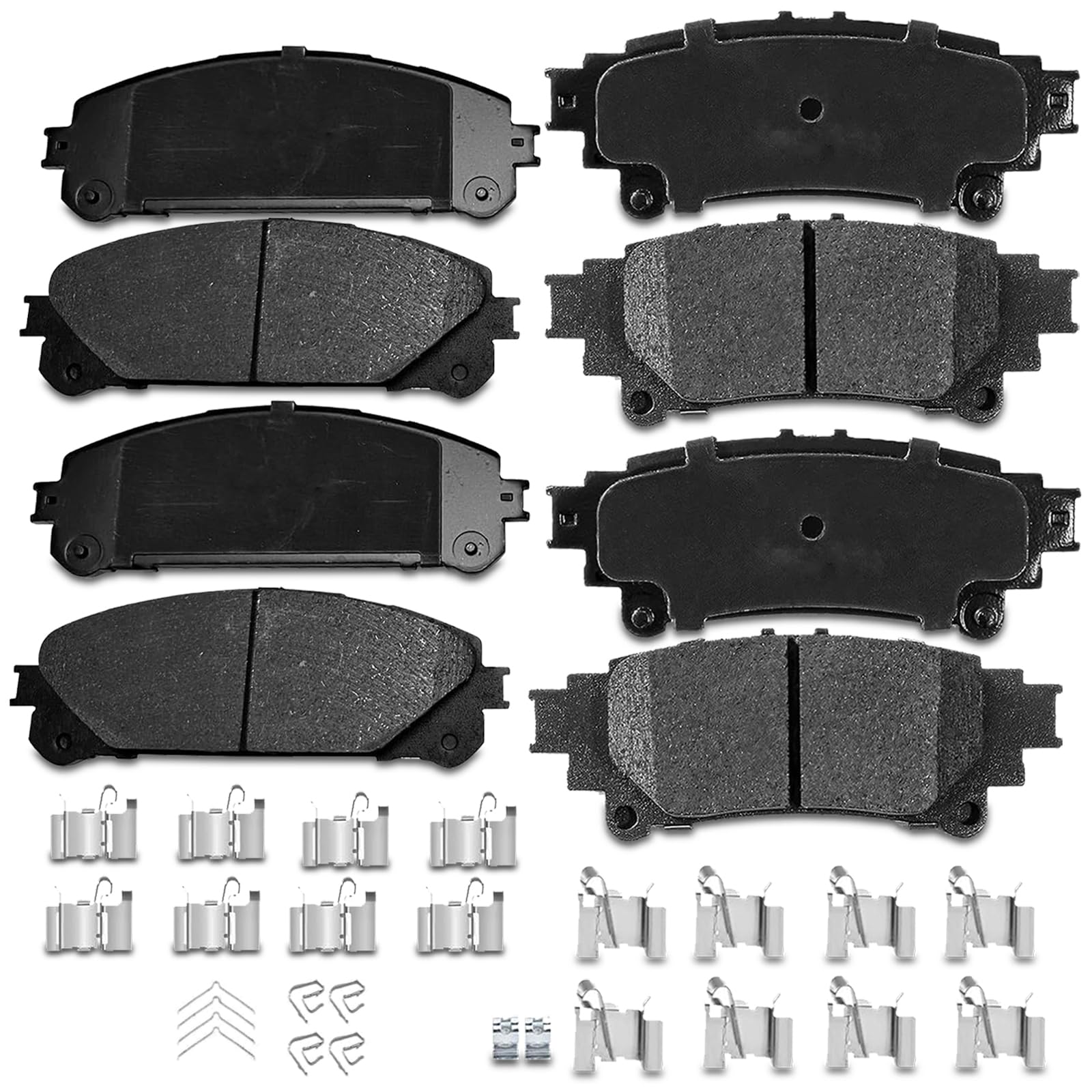 Owaysafe Front and Rear for 2011-2020 Toyota Sienna Ceramic Brakes Pad, for 2010-2015 Lexus RX350, 10-15 Lexus RX450h, 2014-2019 Toyota Highlander