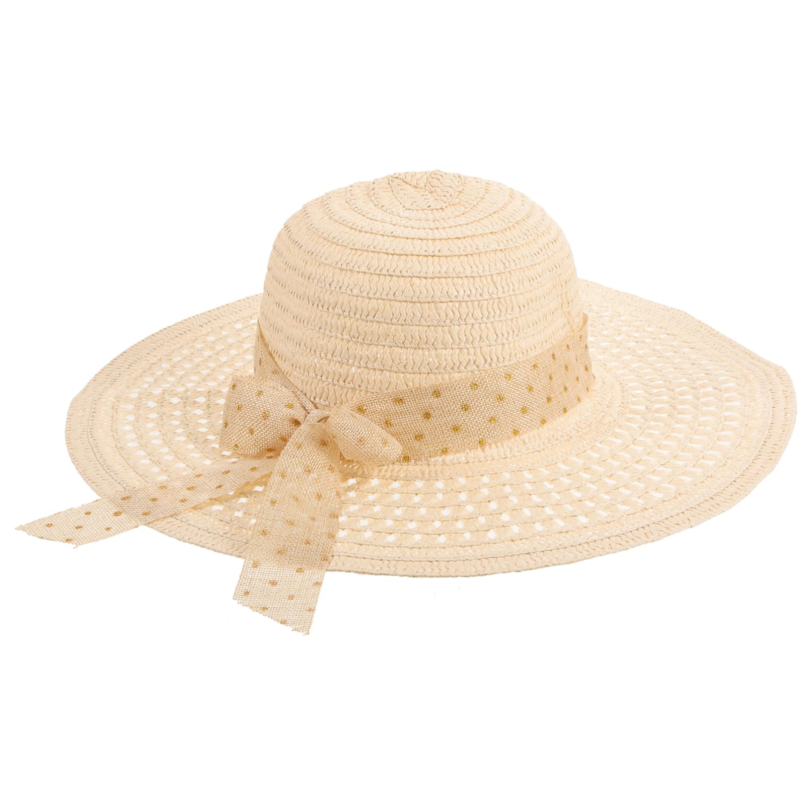 Kisangel Cappello Sole Intrecciata Cappello Multifunzionale con Visiera Larga per Spiaggia e attività e Traspirante Design Moda Facile Riporre