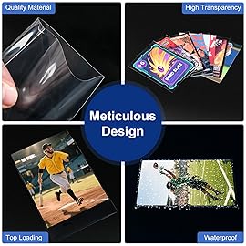 800 Pcs Soft Trading Card Sleeves, Top Loading Penny Card Sleeves for Standard Cards 2.5 X 3.5Ultra-Clear Card Protector for Game Cards, Baseball,Sports Cards,Mini Photos