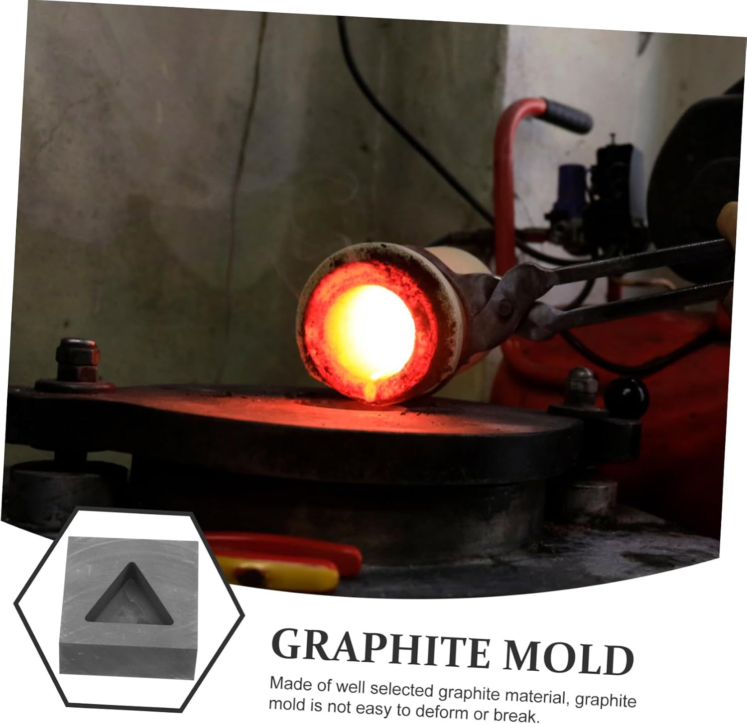 Triangle Graphite Casting Mold Graphite Melting Mold for Gold Silver Ingot Mold Excellent Thermal Conductivity
